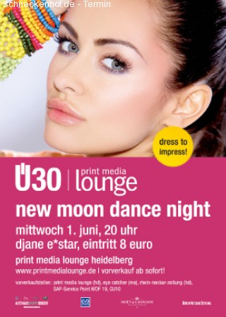 Ü30 New Moon Dance Night Werbeplakat