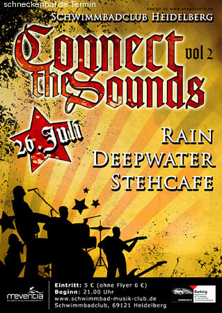 Deepwater, Rain, Stehcafe live Werbeplakat