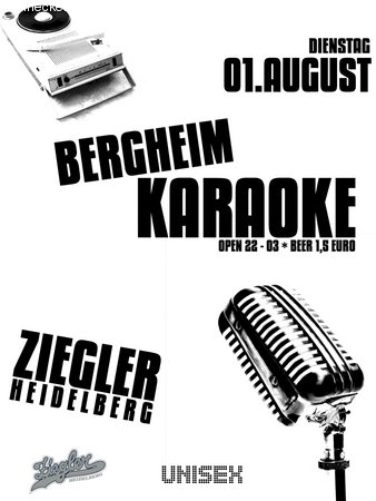 Bergheim Karaoke Werbeplakat