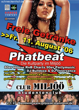 2. Freitag Phatbeat Party Werbeplakat