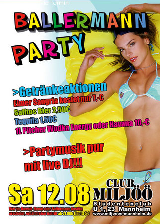 Ballermann Party Werbeplakat