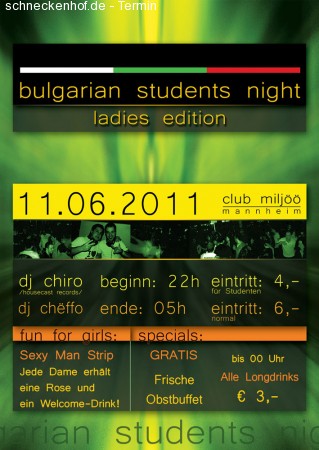 Bulgarian Studentsnight Werbeplakat