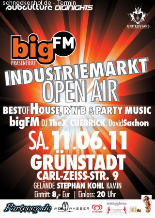 bigFM Industriemarkt Open Air Werbeplakat