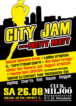 City Jam - Pretty Party Werbeplakat