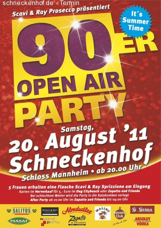 90er Open Air Party Werbeplakat
