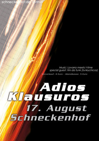 Adios Klausuros Werbeplakat