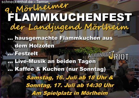 9. Mörlheimer Flammkuchenfest Werbeplakat
