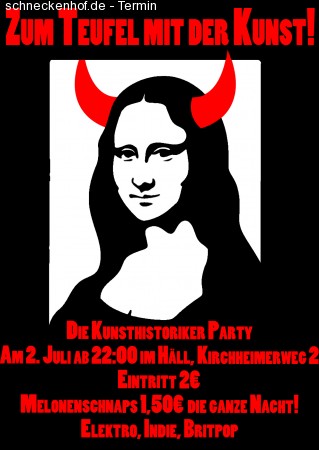Kunsthistoriker Party Werbeplakat