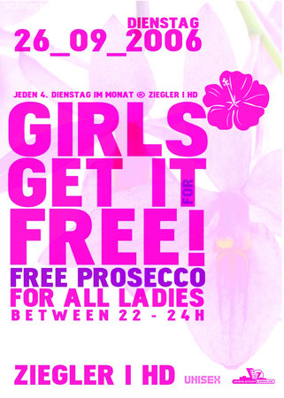 Girls Get It Free Werbeplakat