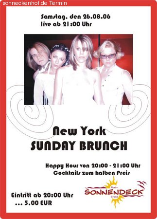 NY Sunday Brunch live  Werbeplakat