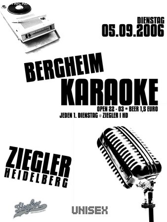 Bergheim Karaoke Werbeplakat