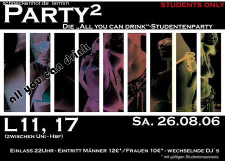 Party² - Die Studentenparty Werbeplakat