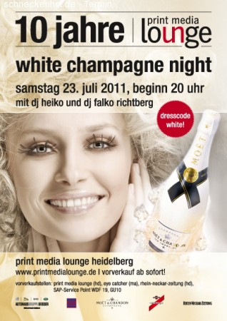 white champagne night Werbeplakat