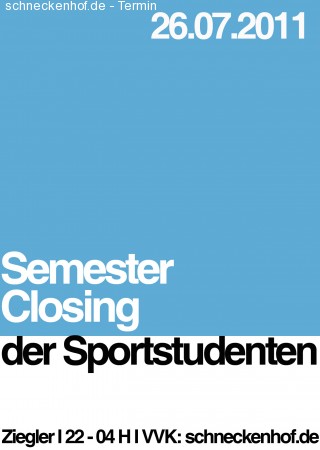 Semester Closing der Sportstud Werbeplakat