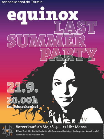 Equinox - Die Party der VWLer Werbeplakat