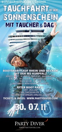 Sommerboot mit DAG&TAUCHER Werbeplakat
