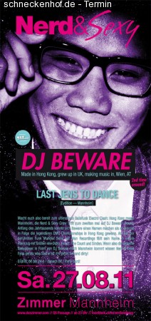 Nerd&Sexy - DJ Beware Werbeplakat