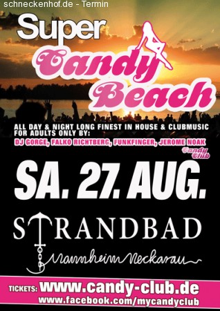 Candy Beach@ STRANDBAD !!! Werbeplakat