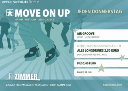 Move on Up - EINTRITT FREI Werbeplakat