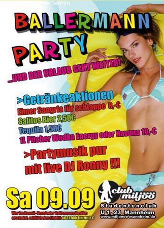 Ballermann Party Werbeplakat