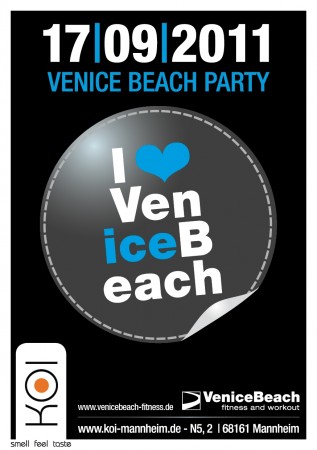 VeniceBeach Party Werbeplakat