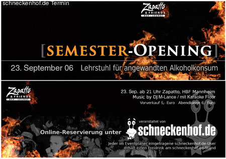 Semester Opening Werbeplakat