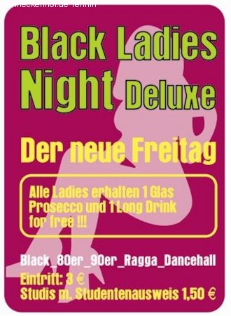 Black Ladies Night Deluxe Werbeplakat