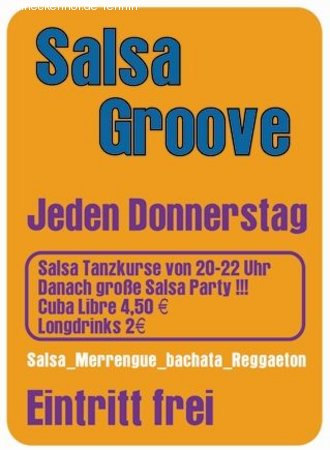 Salsa Party und Tanzkurs Werbeplakat