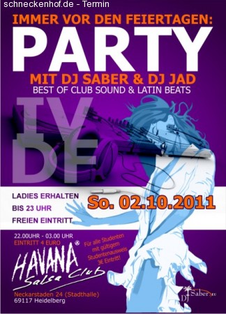 I.V.D.F Party @ Havana Club HD Werbeplakat