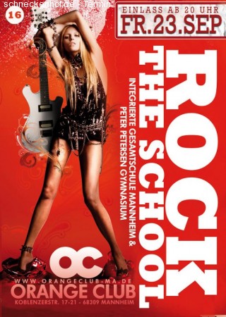 Rock The School Party Werbeplakat