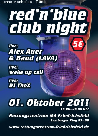 red'n'blue club night Werbeplakat
