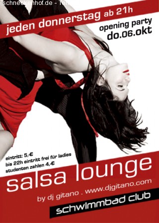 Salsa Lounge Opening Party Werbeplakat