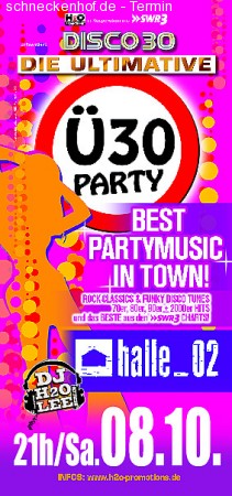Ü30-Party Werbeplakat