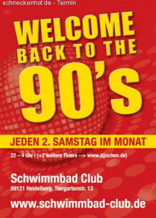 Welcome Back to the 90´s Werbeplakat