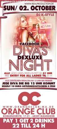Facebook Diva's Night Werbeplakat