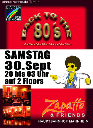 Back to the 80's Werbeplakat