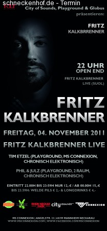 Fritz Kalkbrenner Live Werbeplakat