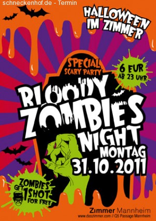 Bloody Zombies Night Werbeplakat