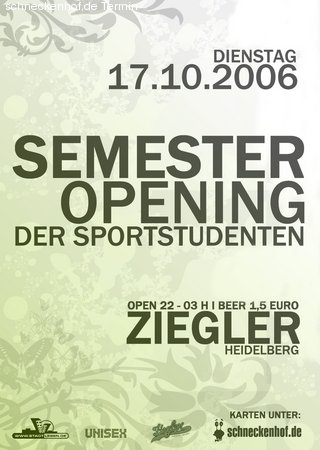 Sem. Open. der Sportstudenten Werbeplakat