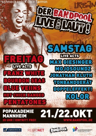 Bandpool Live&Laut Werbeplakat