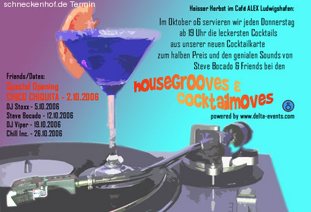 housegrooves & cocktailmoves Werbeplakat