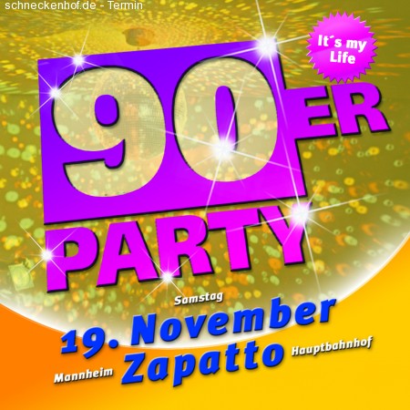 90ER PARTY Werbeplakat