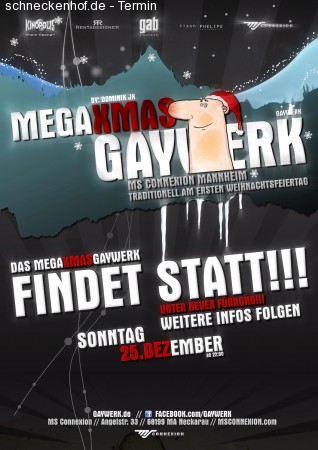 Mega X-mas Gaywerk Werbeplakat