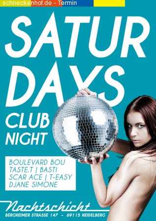 Saturday´s Club Night Werbeplakat