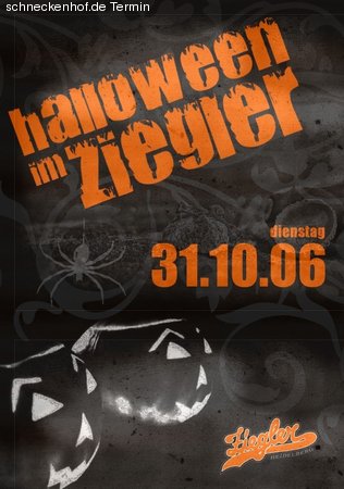 Halloween im Ziegler Werbeplakat