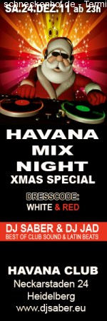 Havana Mix Night * X-mas Party Werbeplakat