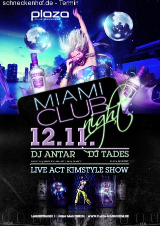 Miami Club Night-Antar Tadés Werbeplakat