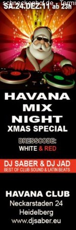 Havana Mix Night **X-Mas** Werbeplakat