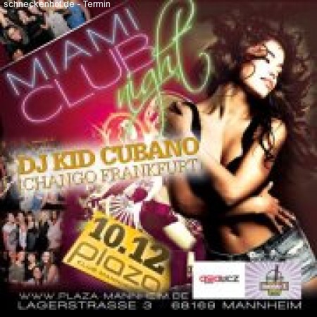 Miami Club Night - Dj Kid Cuba Werbeplakat