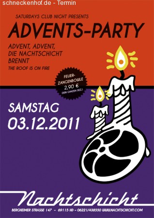 Advents Party Werbeplakat